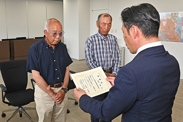 町長フォトニュース（20250528_自衛官募集相談員委嘱式）01