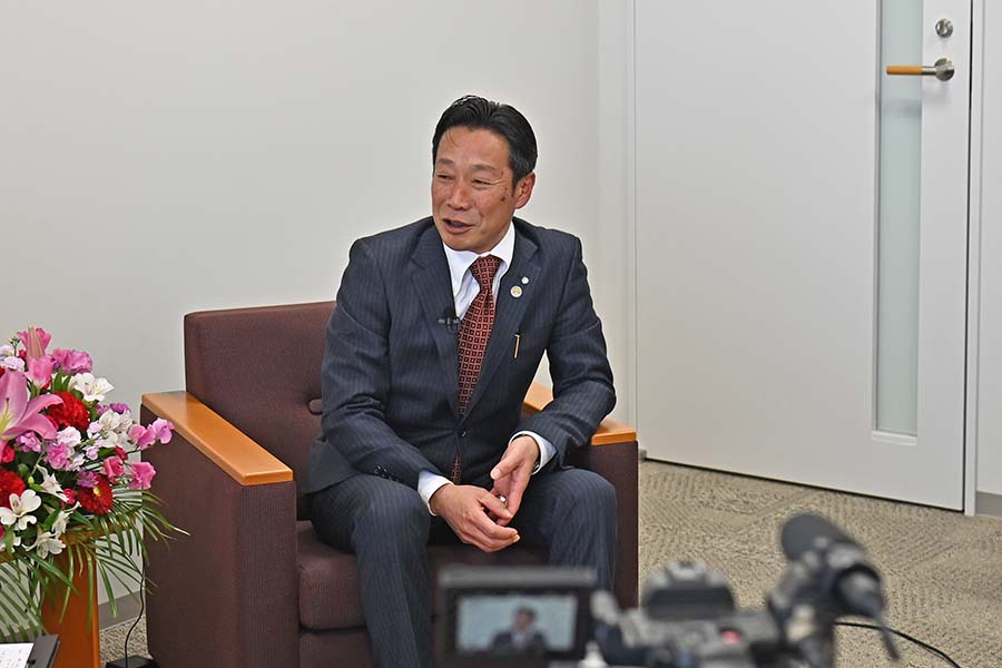 町長フォトニュース（20250206_ケーブルテレビ番組収録）02