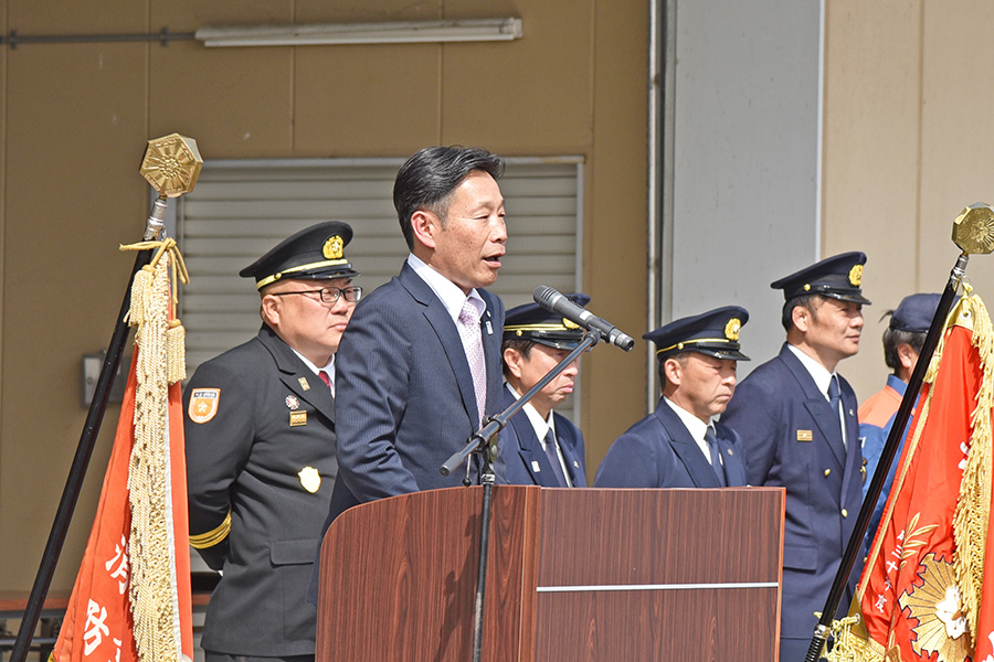 町長フォトニュース（20250406_令和7年度板倉消防団辞令交付式）02
