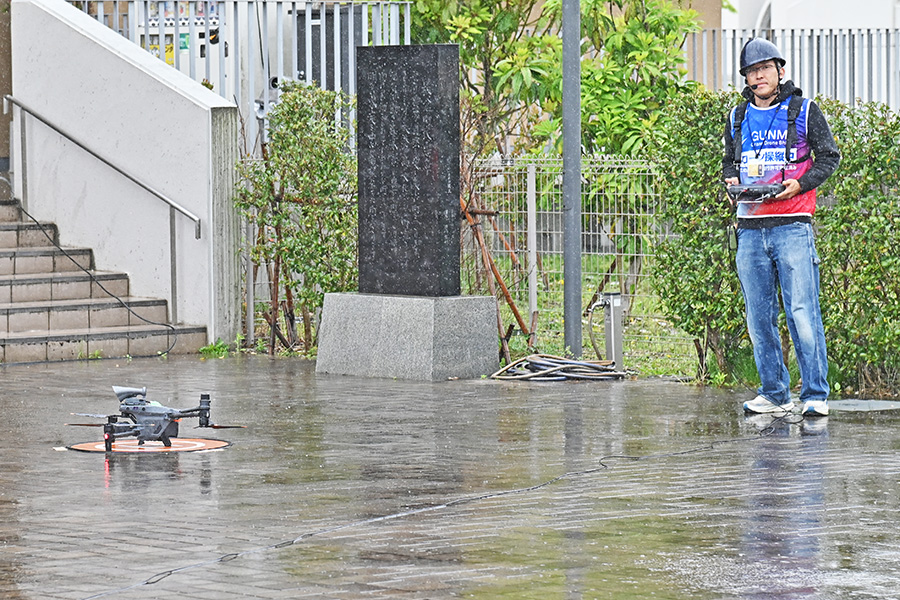 町長フォトニュース（ドローンデモ飛行）01