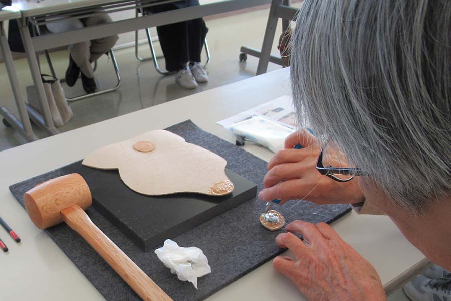 革工芸教室2の写真