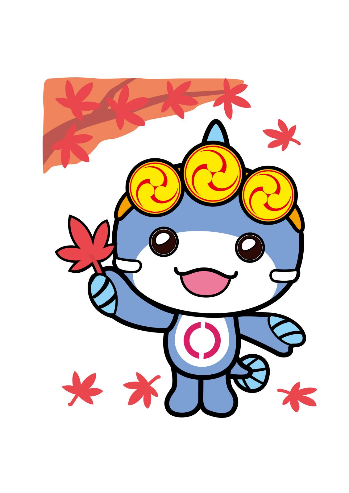 いたくらん展開デザイン紅葉のイラスト