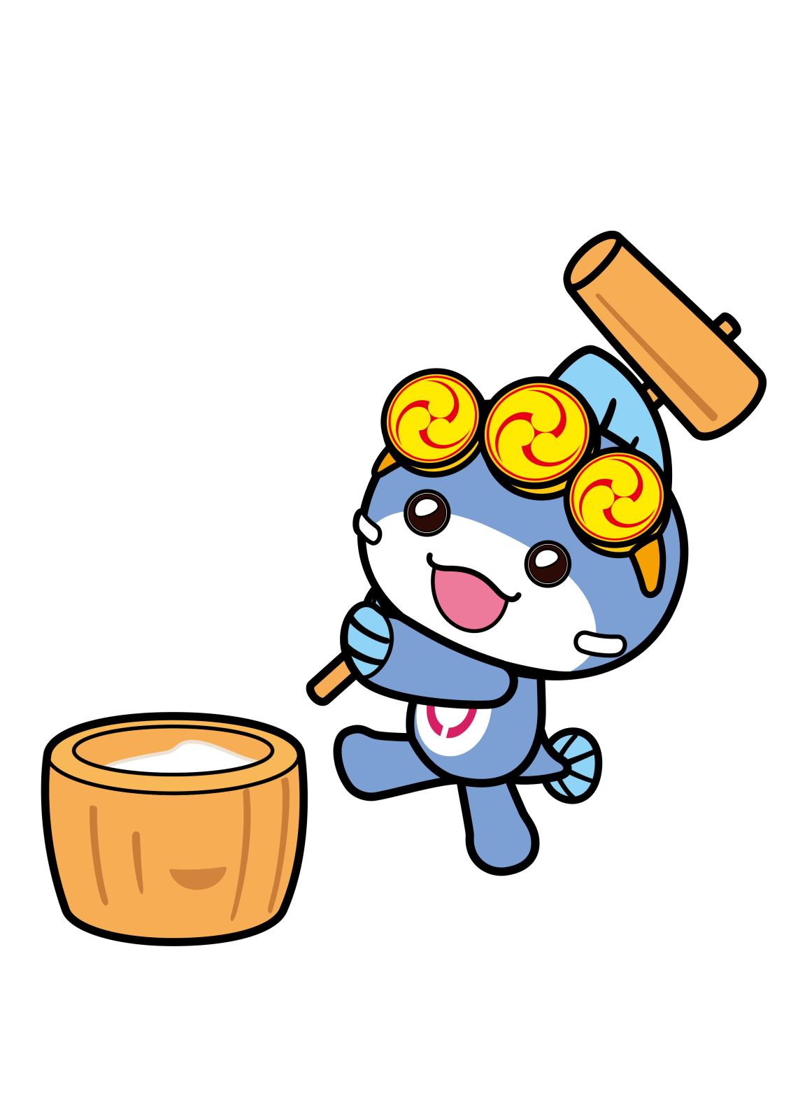 いたくらん展開デザイン餅つきのイラスト