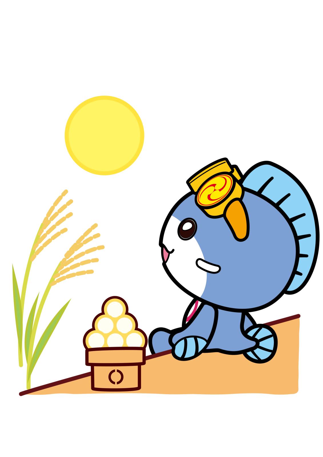 いたくらん展開デザイン月見のイラスト