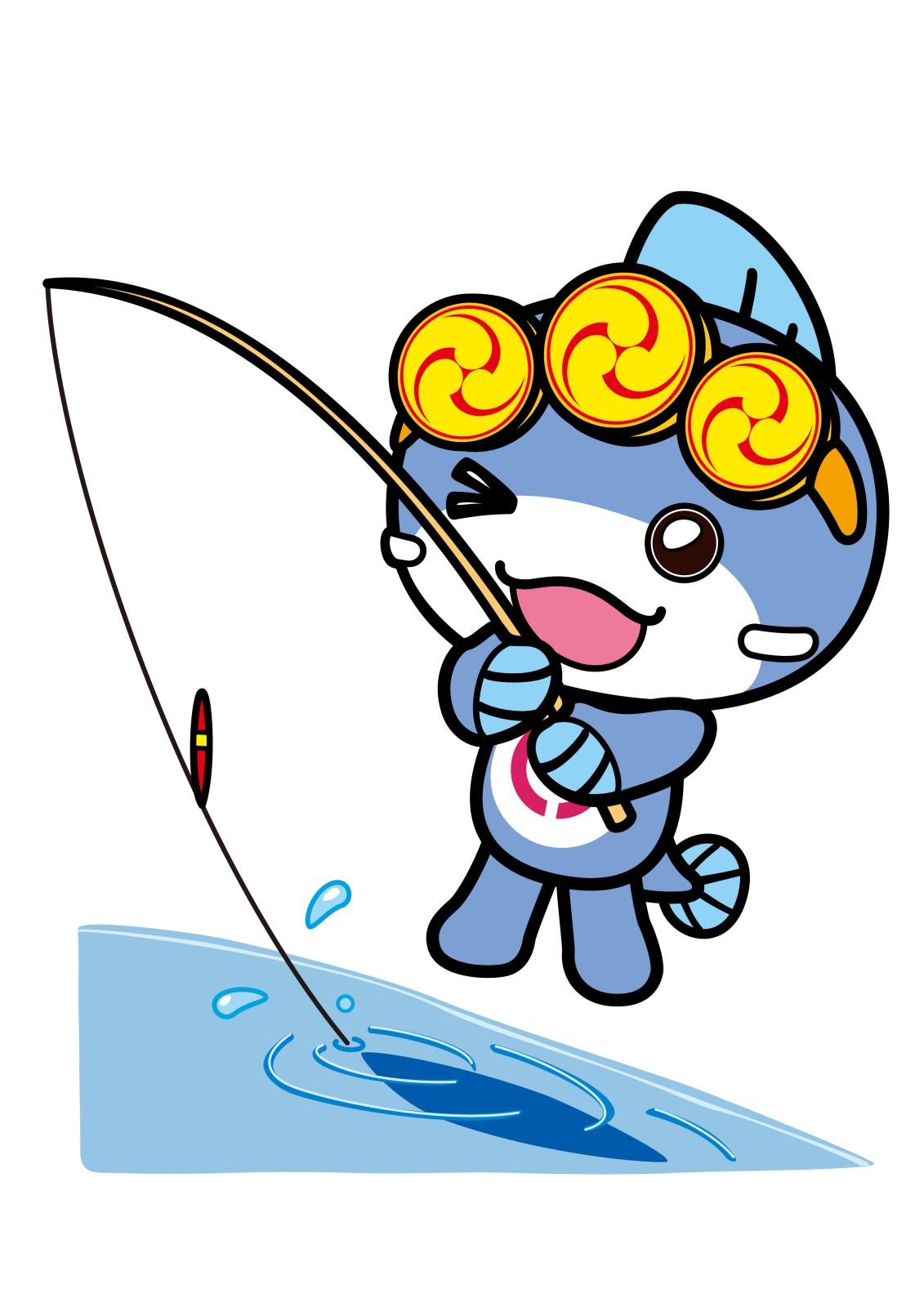 いたくらん展開デザイン釣りのイラスト