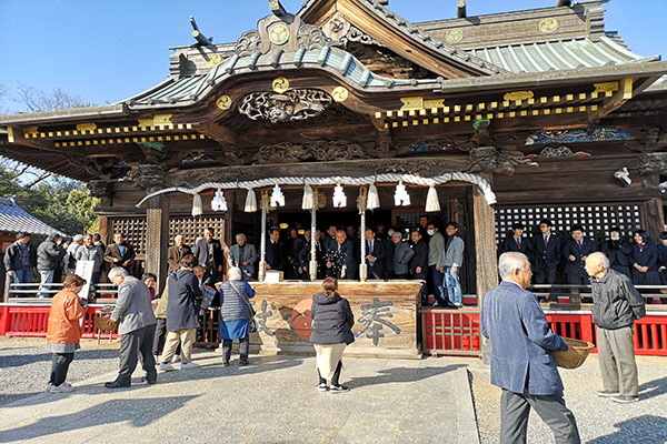 観光・イベント　雷電神社_豆まき式