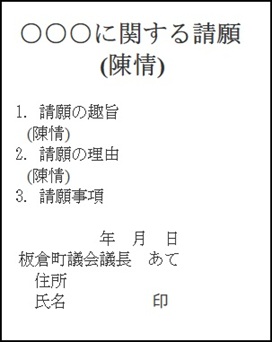 嘆願書内容